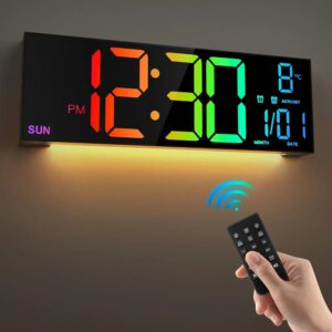 Large Modern Wall Clock – Remote Controlled!