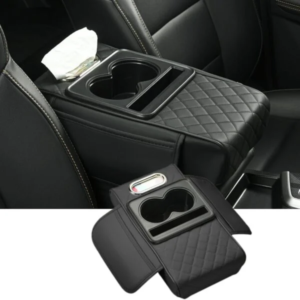 Leather Armrest Organizer with Pockets Ideal for Car